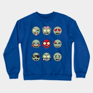 Zombie Emojis Crewneck Sweatshirt